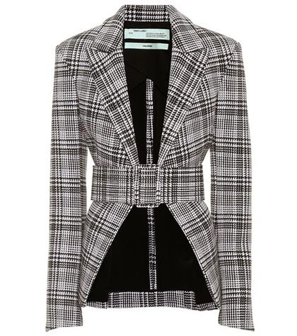 Off-white Houndstooth Blazer
