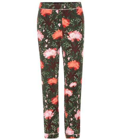 Erdem Giulia Printed Silk Trousers