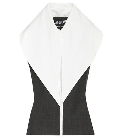 Jacquemus Le Haut Grand Col Wool And Cotton Top