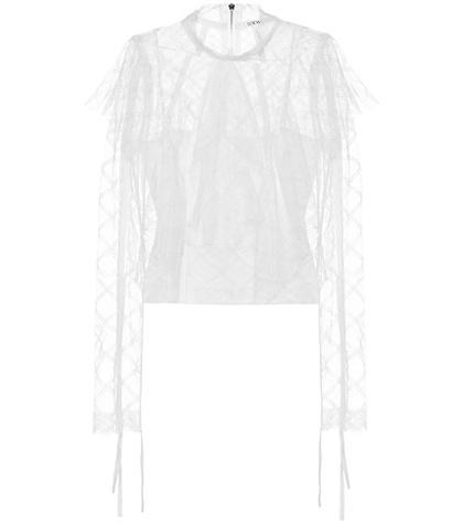 Roger Vivier Lace Cotton Top