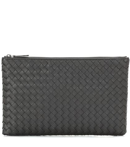 Valentino Garavani Intrecciato Leather Clutch