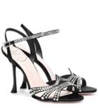 Roger Vivier Hotfix Embellished Satin Sandals