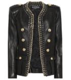 Balmain Embellished Leather Jacket