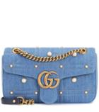 Gucci Gg Marmont Medium Denim Shoulder Bag
