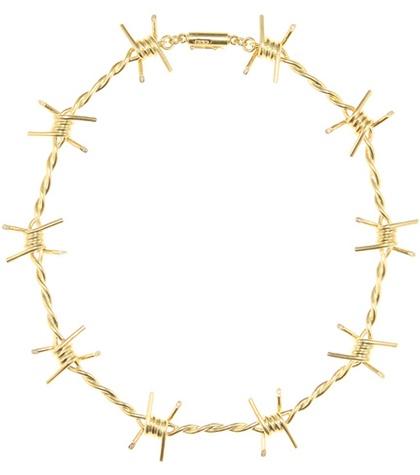 Rag & Bone Barbed Wire 18kt Silver Necklace With Diamonds