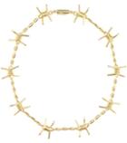 Rag & Bone Barbed Wire 18kt Silver Necklace With Diamonds