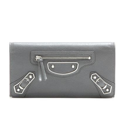 Talitha Metallic Edge Money Flap Leather Wallet