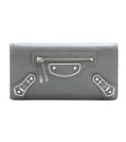 Talitha Metallic Edge Money Flap Leather Wallet