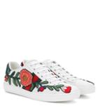 Gucci Embellished Leather Sneakers