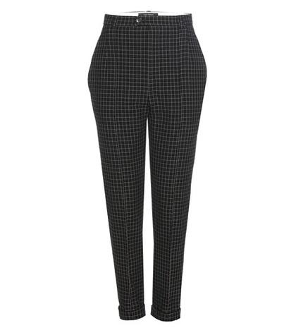 Isabel Marant Iola Check-twill Virgin Wool Trousers