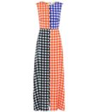Self-portrait Checked Silk Dress