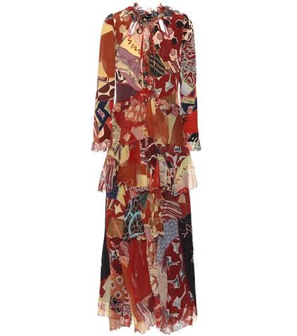 Etro Patchwork-printed Silk Dress