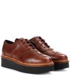 Tod's Platform Leather Oxford Shoes