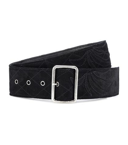 Saint Laurent Embroidered Suede Belt