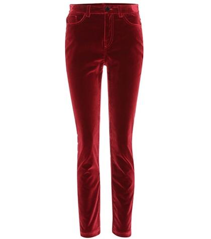 Dolce & Gabbana High-waisted Velvet Trousers