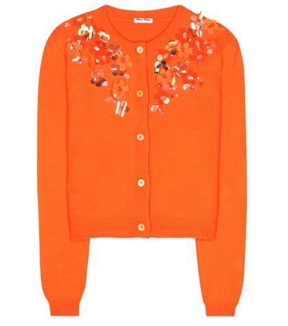 Miu Miu Exclusive To Mytheresa.com – Embellished Virgin Wool Cardigan