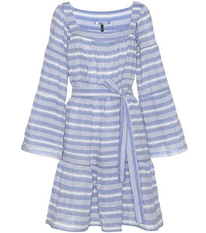 Saint Laurent Striped Cotton Seersucker Dress