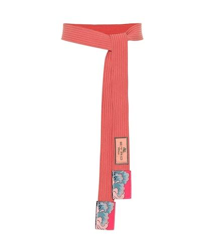 Etro Leather-trimmed Belt