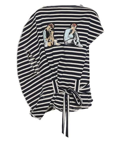 Jw Anderson Gilbert & George Striped Cotton Top