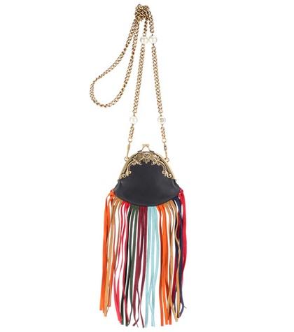 Aquazzura Embellished Leather Pouch