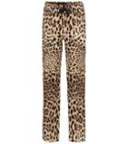 Valentino Garavani Leopard-printed Silk Pants
