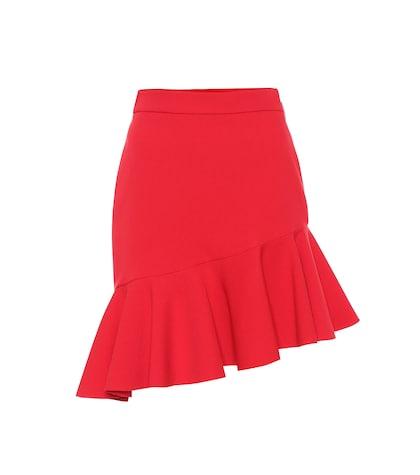 Msgm Stretch-crêpe Asymmetric Miniskirt