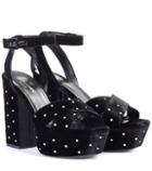 Simone Rocha Farah 80 Embellished Velvet Plateau Sandals