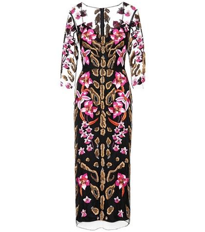 Temperley London Pardus Embroidered Tulle Dress