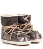 Maryam Nassir Zadeh Camouflage Low Fur-lined Suede Boots