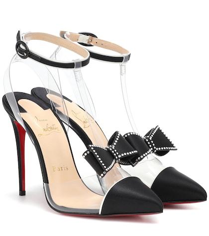 Christian Louboutin Naked Bow 100 Pvc And Satin Pumps