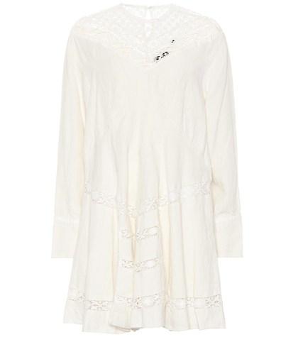 Chlo Loko Lace-trimmed Linen Dress