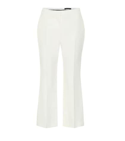 Alexander Mcqueen Cropped Wool And Silk-blend Pants