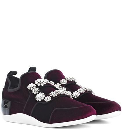 Roger Vivier Sporty Viv' Velvet Sneakers