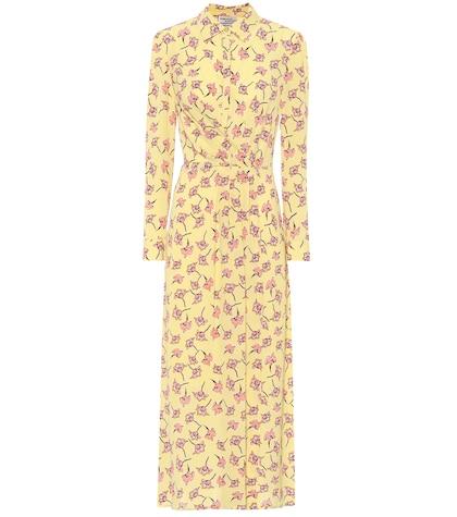 Saint Laurent Alham Floral Midi Dress