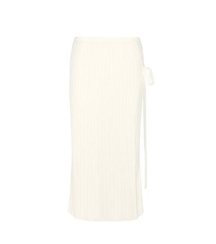 Balenciaga Ribbed Wool Skirt