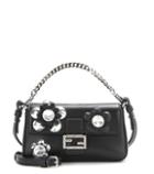 Fendi Micro Baguette Crystal-embellished Leather Shoulder Bag