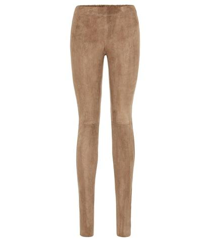 Joseph Mid-rise Suede Leggings