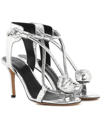 Jimmy Choo Ablee Metallic Leather Sandals
