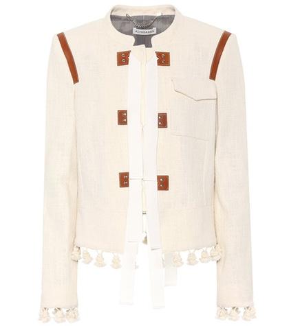 Altuzarra Avenue Leather-trimmed Cotton Jacket