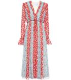 Carolina Herrera Floral Crêpe Midi Dress