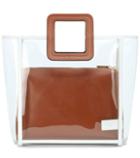 Staud Framed Shirley Pvc And Leather Tote