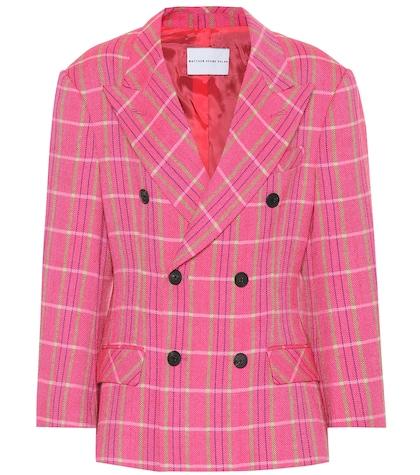 Matthew Adams Dolan Checked Wool Blazer