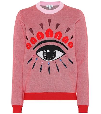 Kenzo Embroidered Eye Wool-blend Sweatshirt