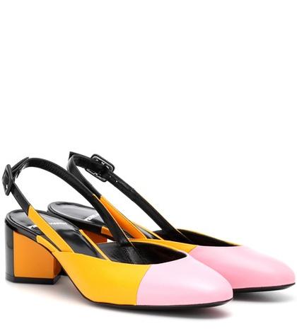Pierre Hardy Cut Leather Slingback Pumps
