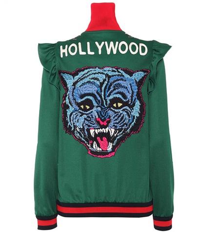 Gucci Appliquéd Jersey Jacket