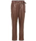 Brunello Cucinelli Cropped Leather Pants