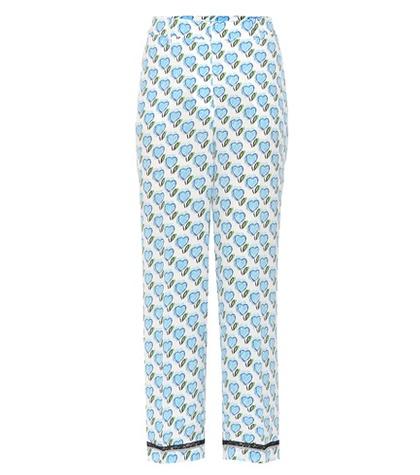 Prada Printed Silk Trousers