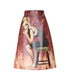 Pippa Holt Printed Faux-leather Skirt