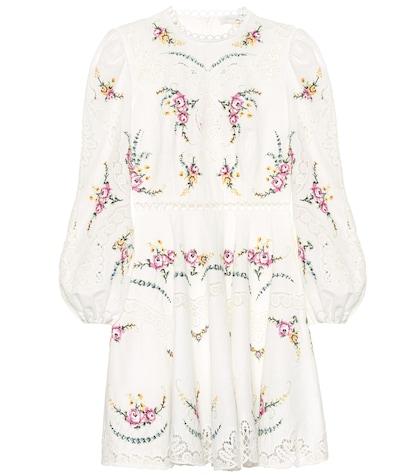 Zimmermann Allia Cotton And Linen Minidress