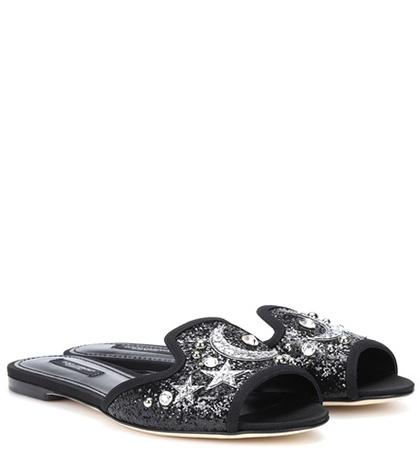 Dolce & Gabbana Embellished Slides